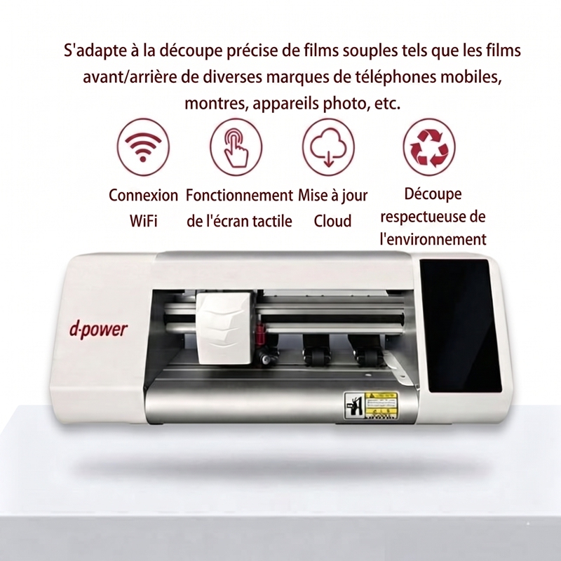 Machine de découpe multifonction offerte | 15 films protection téléphone, autocollant DIY personnalisé, coupe toutes dimensions