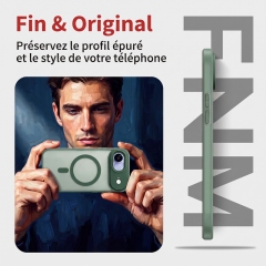 KC26 Coque MagSafe Bicolore Mate‑Translucide pour iPhone 17 Air, Étui Antichoc avec Protection Surélevée de l'Objectif