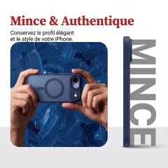 KC26 Coque MagSafe Bicolore Mate‑Translucide pour iPhone 17 Air, Étui Antichoc avec Protection Surélevée de la Caméra