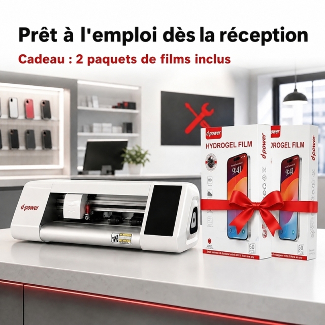 Machine de découpe multifonction offerte | 15 films protection téléphone, autocollant DIY personnalisé, coupe toutes dimensions