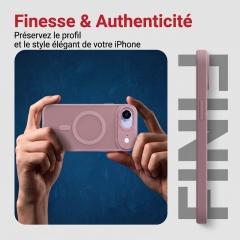 KC26 Coque MagSafe Mate Translucide pour iPhone 17 Air, Étui de Protection Antichoc avec Protection Intégrale de l'Objectif