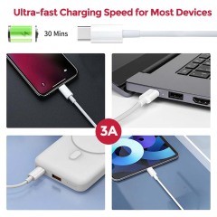 F9002 USB‑C to USB‑C Fast Charging Cable,3A High‑Speed Data Transfer 480Mbps Tinned Copper Type‑C Charger Cord for iPhone 16,MacBook,iPad,Samsung