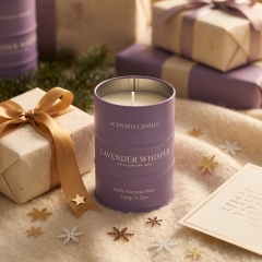 Lavender Whisper Scented Candle, Barrel‑Shaped Natural Wax Candle