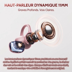C1 Écouteurs sans Fil à Clip Ouvert, 4,5g Ultra-Léger, Bluetooth 5.3, Micro à Réduction de Bruit IA, Étanche IPX