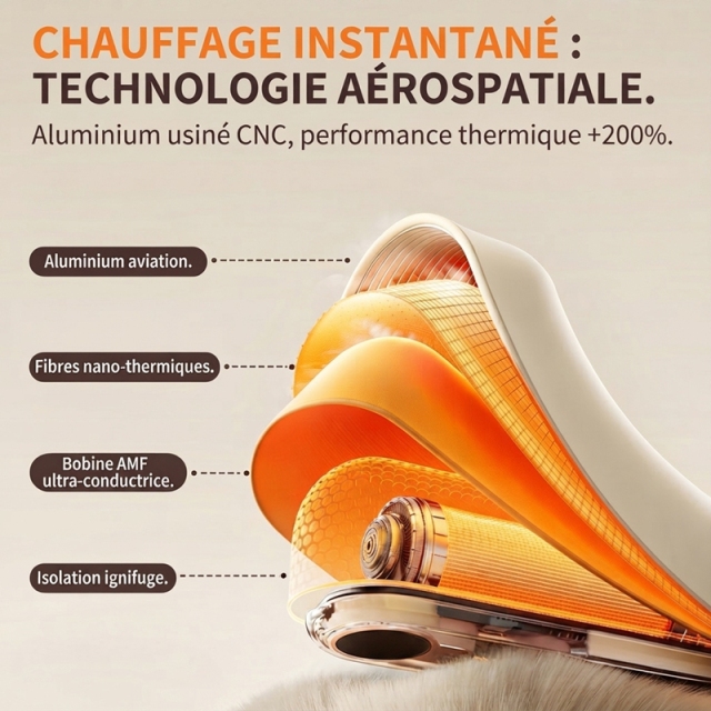 Chauffette de Mains Rechargeable Détachable Double Face, 10000 mAh, Affichage Numérique LED, 4 Niveaux de Chaleur, Cadeau d’Hiver