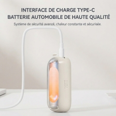 Chauffette de Mains Rechargeable Détachable Double Face, 10000 mAh, Affichage Numérique LED, 4 Niveaux de Chaleur, Cadeau d’Hiver