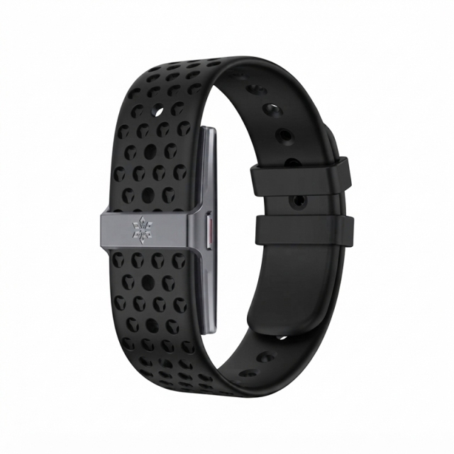 L02B Bracelet connecté fitness étanche IP68, surveillance fréquence cardiaque et VRC, compteur de calories, bande perforée respirante, sans écran
