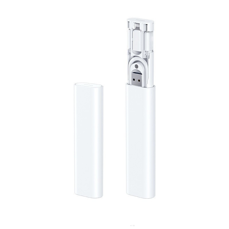 ST006 Pen‑Shaped 60W PD Fast Charge Cable Storage Kit, Multi‑Adapter Set with SIM & Memory Card Holder, Pocket‑Size Travel Digital Accessory