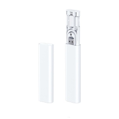 ST006 Pen‑Shaped 60W PD Fast Charge Cable Storage Kit, Multi‑Adapter Set with SIM & Memory Card Holder, Pocket‑Size Travel Digital Accessory