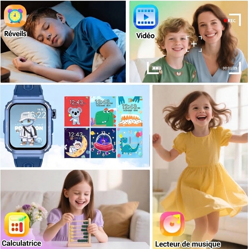 K20 Kids Smart Watch, Children Smartwatch with Call, Camera, Video Recorder, Story & Music Player, Gift for Boys Girls