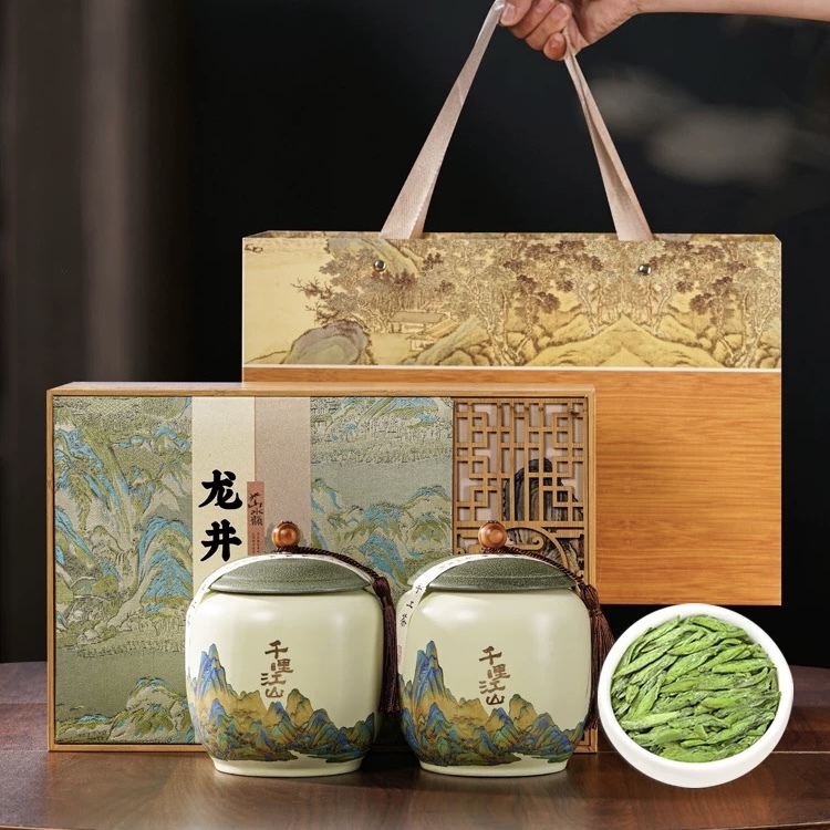 Authentic Xihu Longjing Tea Gift Box - Premium Mingqian Dragon Well Green Tea