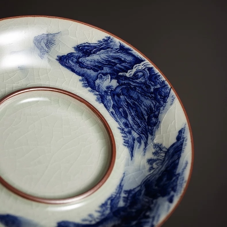 Mastercrafted Blue and White Porcelain Tea Set - Collectible Oriental Art Teaware