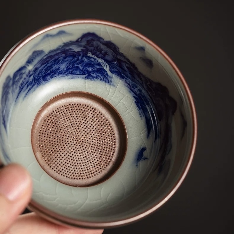 Mastercrafted Blue and White Porcelain Tea Set - Collectible Oriental Art Teaware