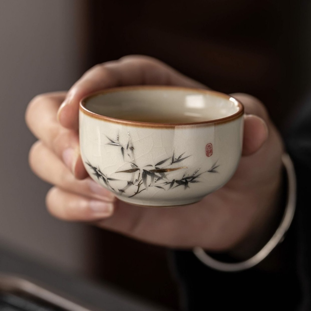 Luxury Ru Kiln Ceramic Tea Set - Signature Crackle Glaze Household Collection