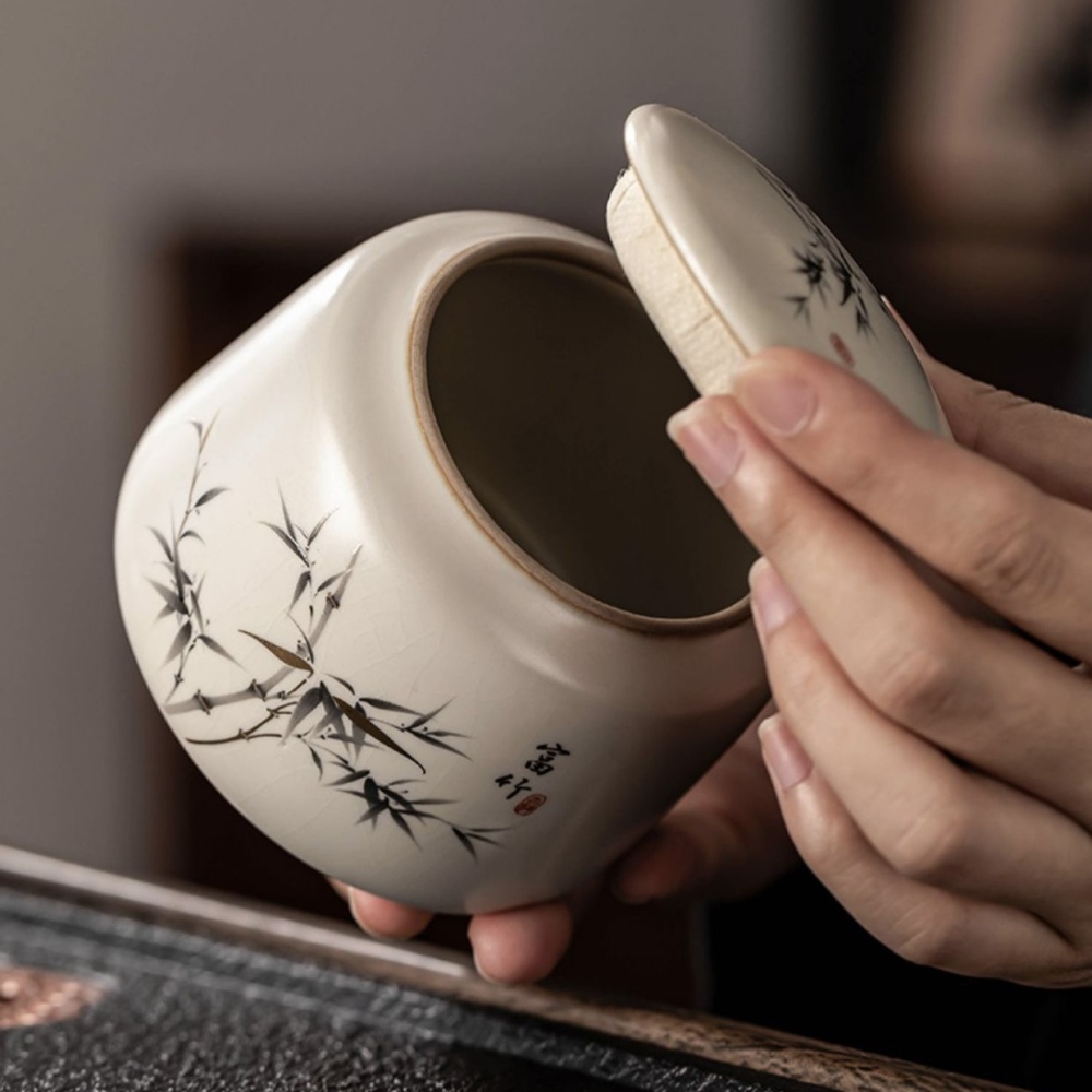 Luxury Ru Kiln Ceramic Tea Set - Signature Crackle Glaze Household Collection