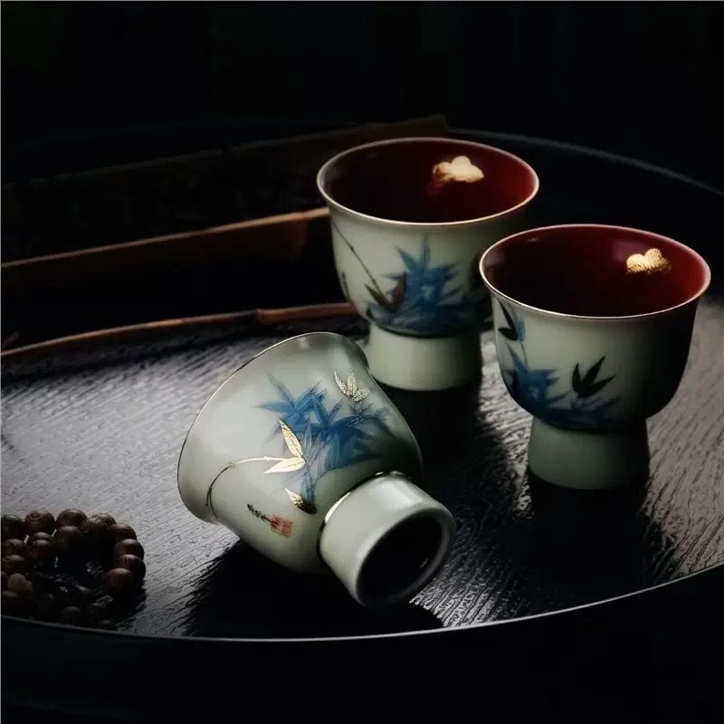 Gao Feng Ao Ran Ice Type Jade Porcelain Kung Fu Tea Set - Light Luxury Tea Ceremony Collection