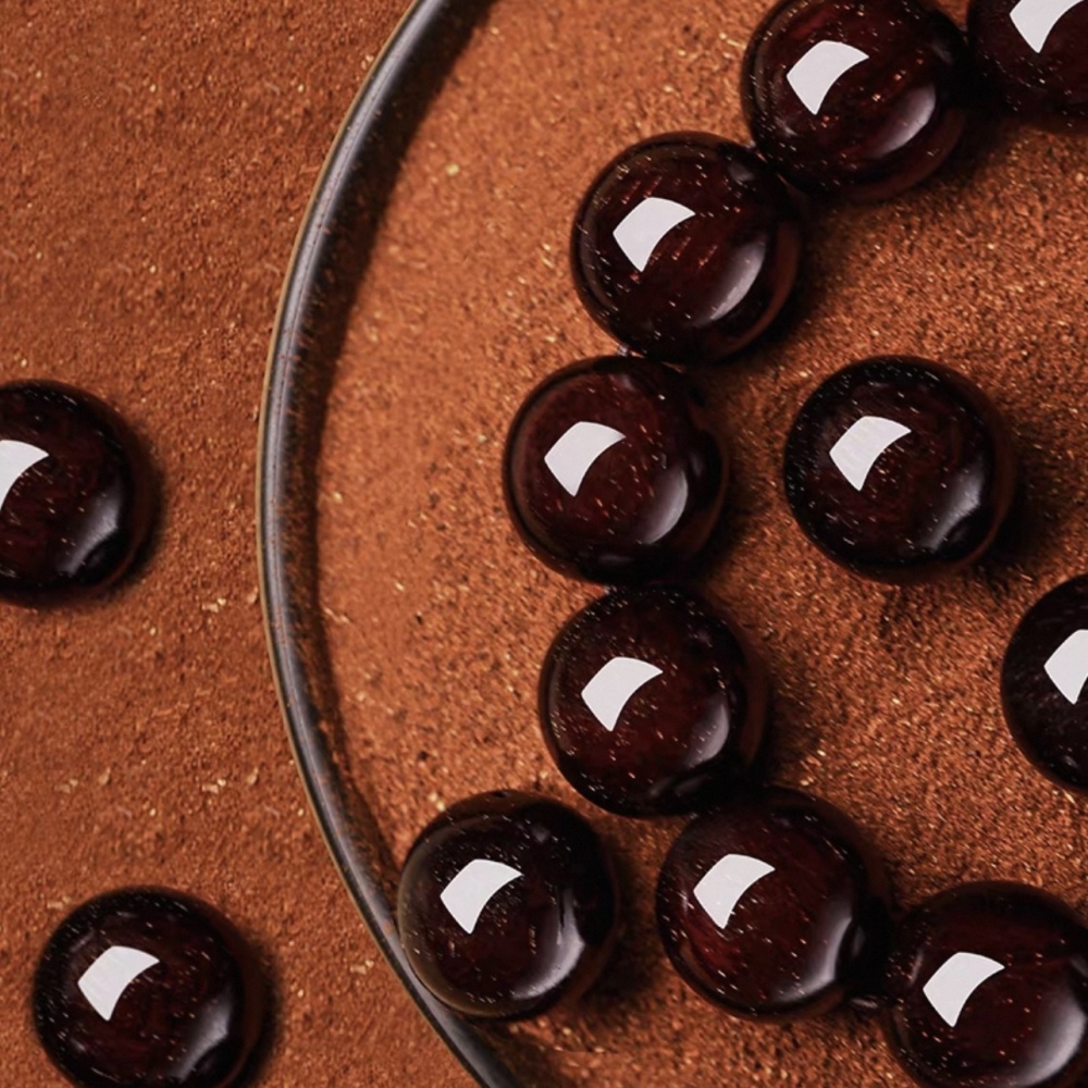 Natural Golden Vein Red Sandalwood Mala Bracelet
