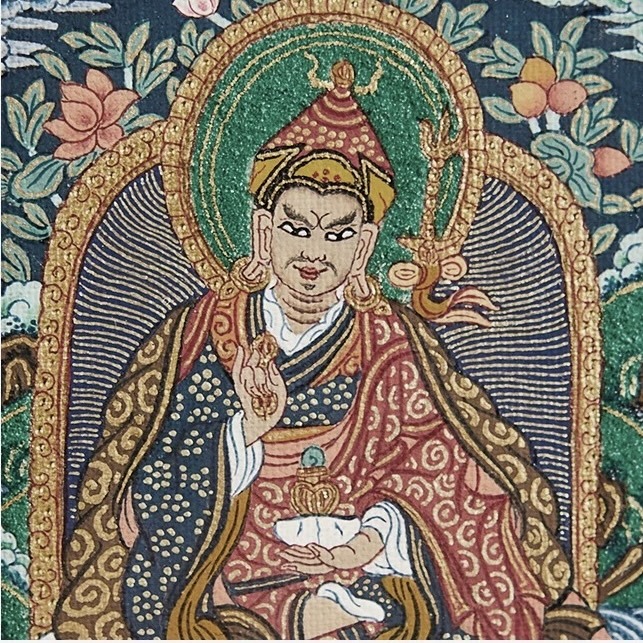 Hand-Painted Padmasambhava Thangka Pendan