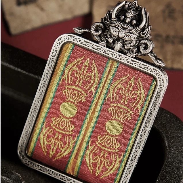 Hand-Painted Padmasambhava Thangka Pendan
