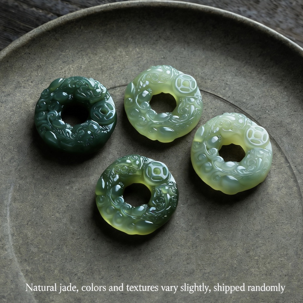 Natural Hetian Jade Double-Sided Pixiu Peace Buckle Pendant for Men