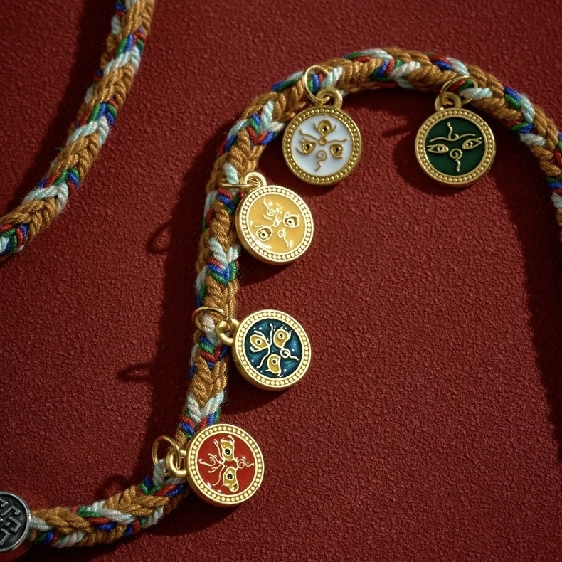 Tibetan Style Mahasthamaprapta Bodhisattva Thangka Pendant