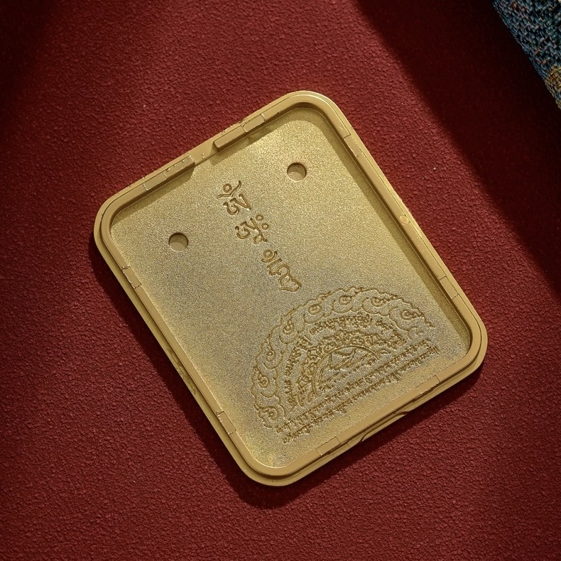 Tibetan Style Mahasthamaprapta Bodhisattva Thangka Pendant