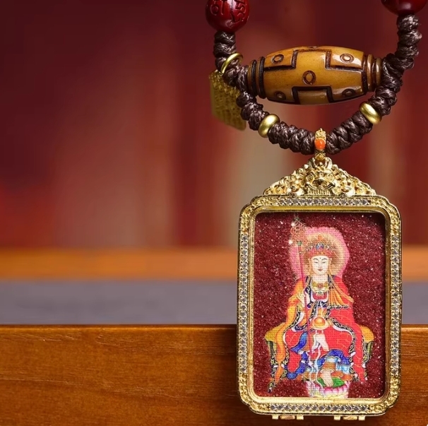 Kṣitigarbha Bodhisattva Thangka Pendant