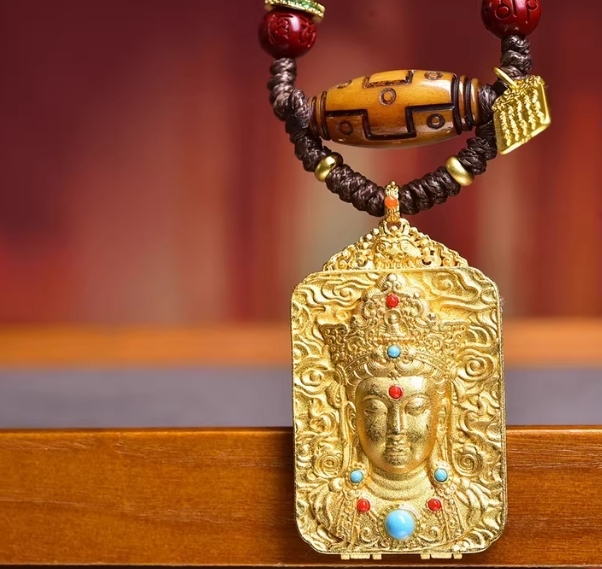 Kṣitigarbha Bodhisattva Thangka Pendant