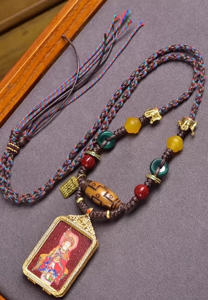 Kṣitigarbha Bodhisattva Thangka Pendant