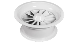 Swirl air diffuser disassembly design, easy clean and maintenance