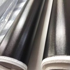 10oz black silicone rubber coated fiberglass cloth style 7628