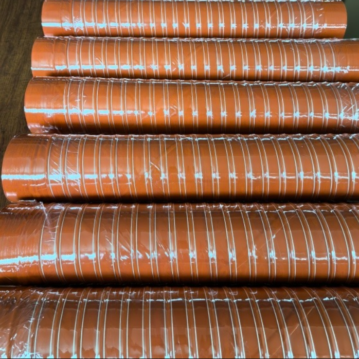 Heat and aging resistant silicone coated fiberglass fabric for flexible ducting hoses,ThermaxCo