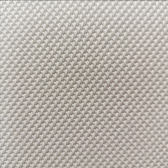 white color PU coated fiberglass cloth satin weave