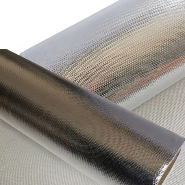 0.4mm  Aluminium Foil laminated fiberglass fabric for heat shield