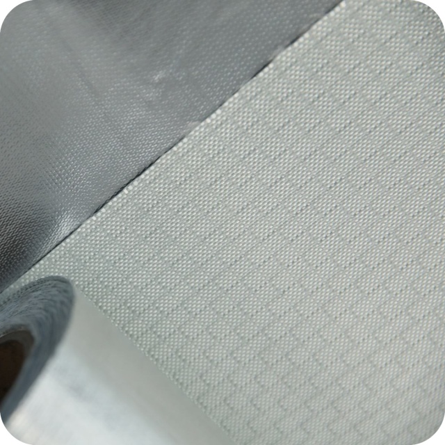 Checkerboard weave fiberglass fabric with aluminum foil