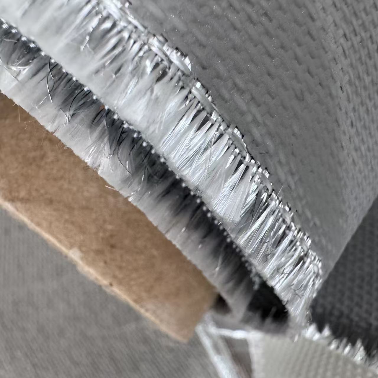 pu coated glass fiber fabric with steel wire reinforced 