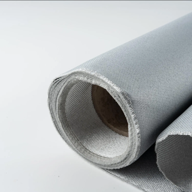 single sided PU coated fiberglass fabric with SS wire insert