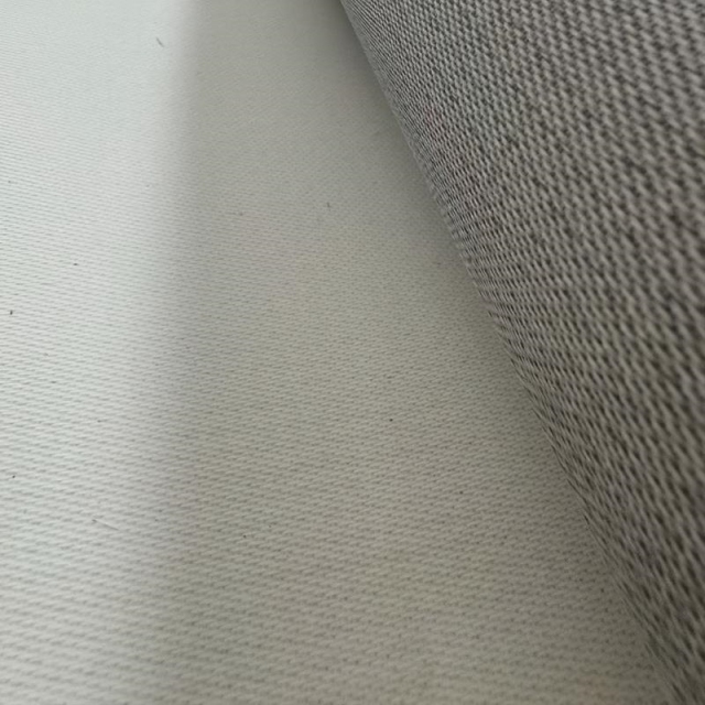grey fire resistant PU coated fiberglass fabric with wire inserts