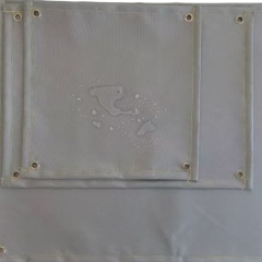 silicone coated fiberglass fire pit mat