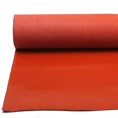 Silicone coated fiberglass expansion joint and bellow fabric