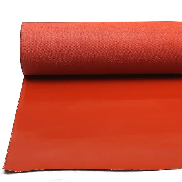 Silicone coated fiberglass expansion joint and bellow fabric