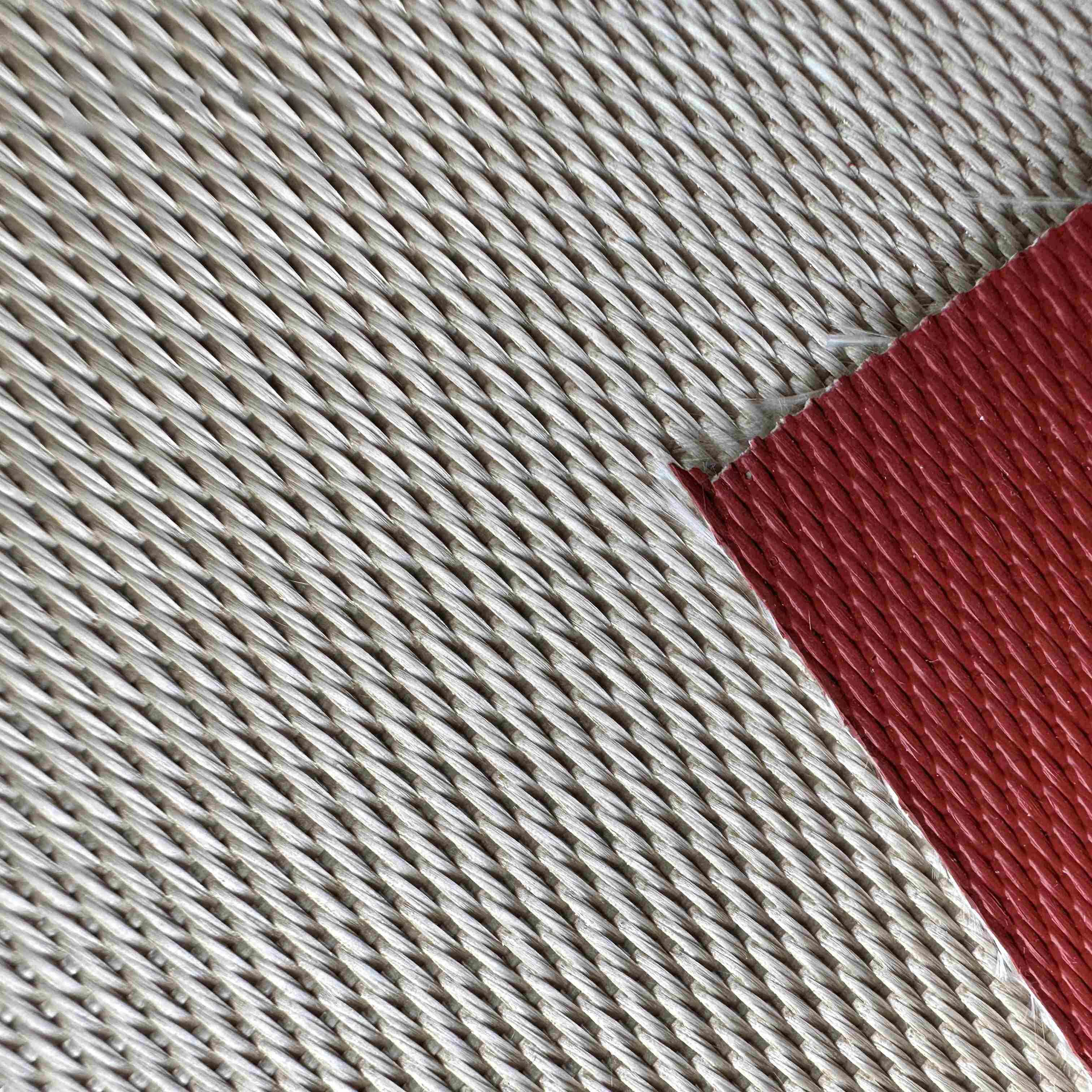 red PU coated fiberglass welding blanket and roll goods