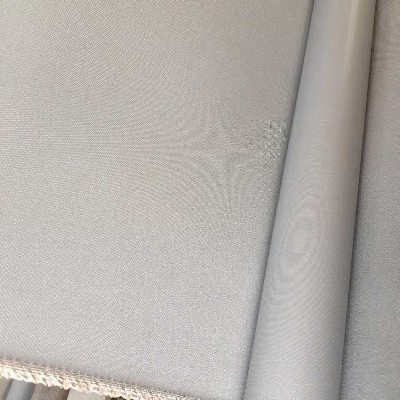 grey PU coated high silica cloth for fire curtains
