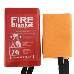 480gsm orange silicone coated fiberglass fire blanket
