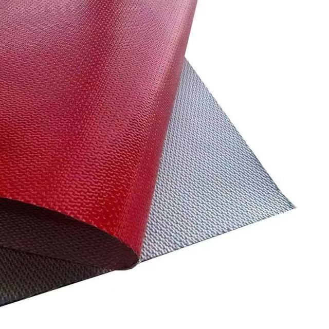 red silicone coated fiberglass cloth for fireproof curtains