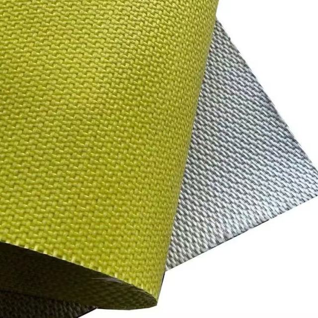 yellow silicone coated glass fiber cloth for fire blankets