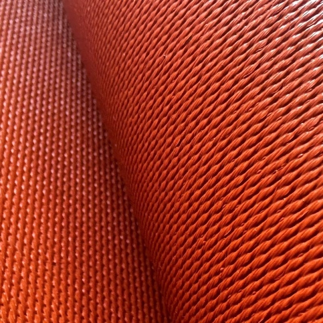 double sided red pu coated fiberglass cloth 