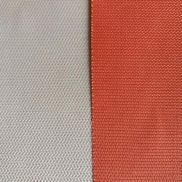 grey red color pu coated fiebrglass fabric