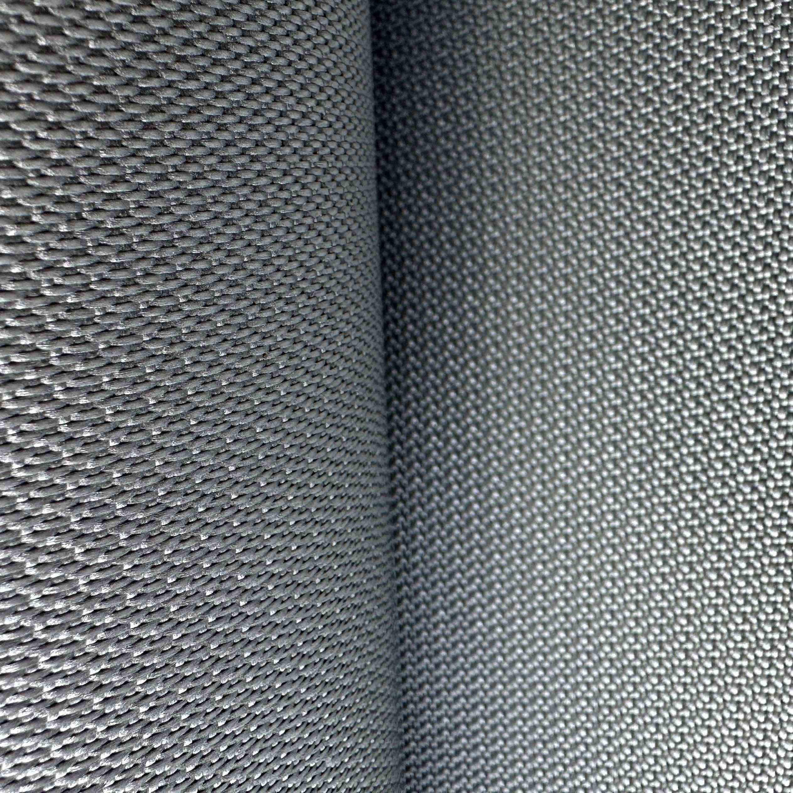double sided 0.45mm grey pu coated glass fiber fabric