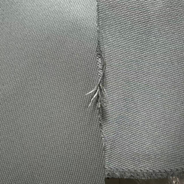 silver grey pu coated fiberglass cloth with wire inserts